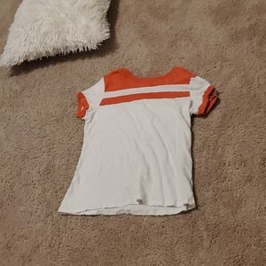 Orange and white shirt